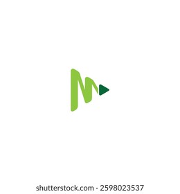 Letter M icon logo flat vector design