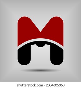 Letter M icon and logo template. New design and elegant typographic concept. Two Colour. File EPS.