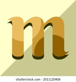 Letter M icon and logo template. New design and elegant typographic concept. Two Colour. File EPS.