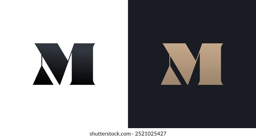Buchstabe M Symbol Vektor Geschäftsdesign Vorlage