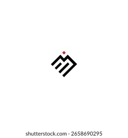 Buchstabe M Logo, Vektordesign.