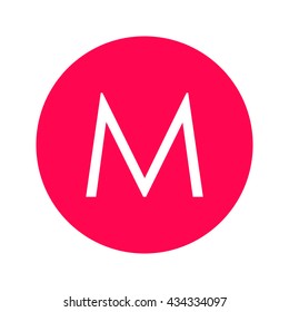 the letter m icon ui vector eps jpg picture flat app