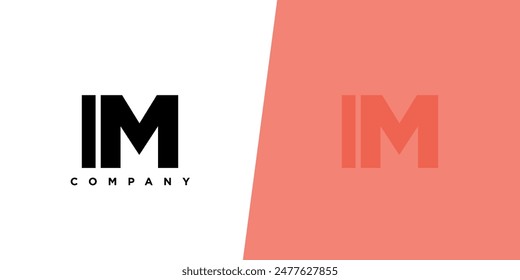 Letter I and M, IM logo design template. Minimal monogram initial based logotype.