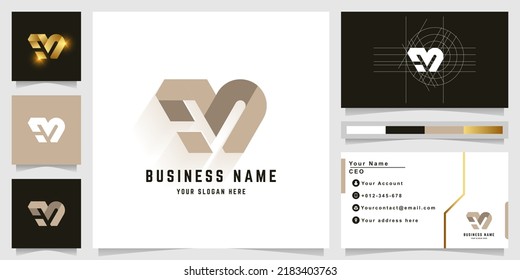 Letter M or iM monogram logo with business card design