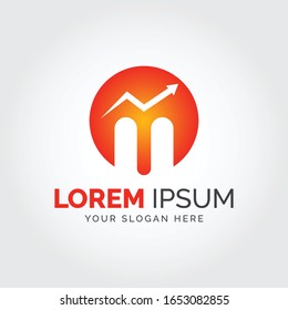 Letter M Initial Abstract Business Consulting Company Logo Design Graphic Elements Template Ai - T Business Increasing Consulting