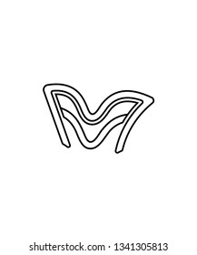letter M initial logo design , vector