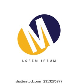 Letter M Initial Logo Design, Vector Template