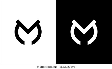 Letter m initial logo design vector, letter m image logo design