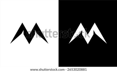 Letter m initial logo design vector, letter m image logo design