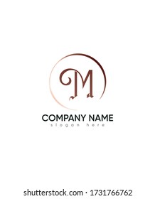 Letter M initial logo template, Vector logo for business and company identity 