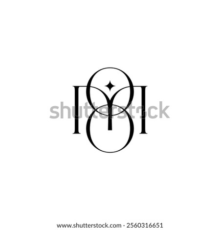 letter M initial with luxury human shape logo icon vector template