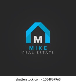 Letter M Initial Real estate logo icon