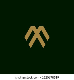 Letter M initial symbol logo design vector template