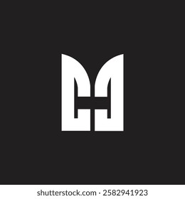 Letter M initial unique art icon logo design vector template and modern branding business identity concept with black background.