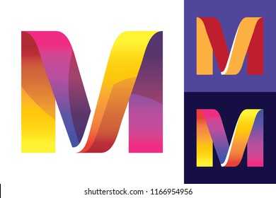 Letter M Initial Vector Logo Design Stock Vector (royalty Free 