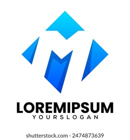 Letter  M initials   creative logo design