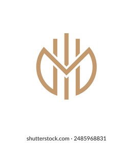 Letter M investment logo design vector