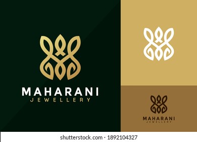 Letter M Jewellery Logo Design, Beauty Fashion logos vector, modern logo, Logo Designs Vector Illustration Template