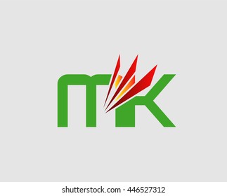 Letter M and K logo
