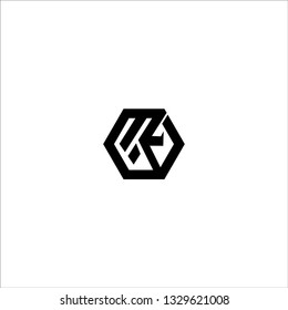 Letter M and K logo or MK initials