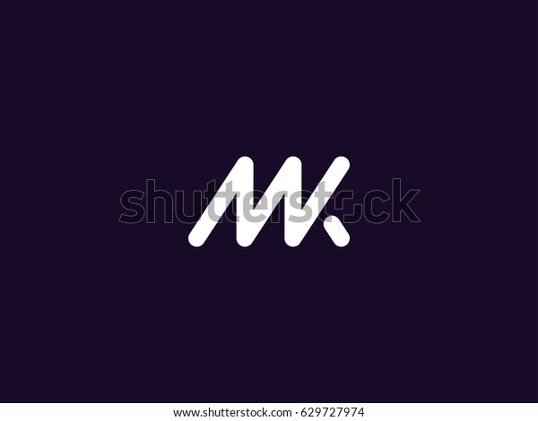 文字mとk のロゴ またはmkのイニシャル2つのモダンなモノグラムシンボルコンセプト クリエイティブラインサインデザイン 企業のビジネスid用のグラフィックアルファベット記号 ベクター イラスト のベクター画像素材 ロイヤリティフリー