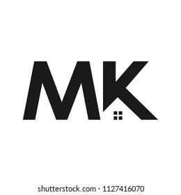 Letter M and K. vector logo.
