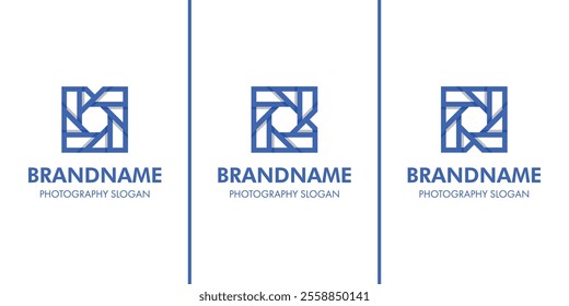 Letter M K W Shutter Logo Set, symbolizes precision, focus, and professionalism