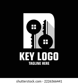 Letter M Key Logo Design Template Inspiration, Vector Illustration.