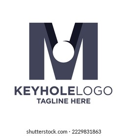 Letter M Keyhole Logo Design Template Inspiration, Vector Illustration.