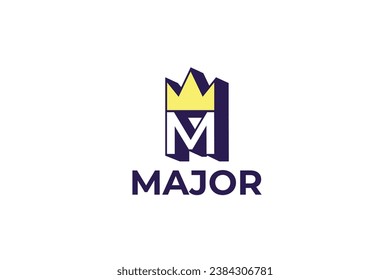 letter m king vector template logo design