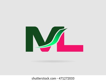 Letter M and L logo vector

