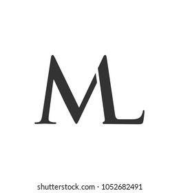 letter M and L vector logo.