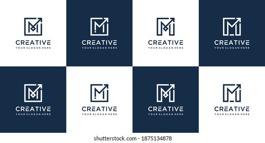 Letter M Leadership Logo Collection