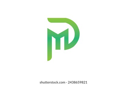 Letter M Leaf Line Simple Geometric Logo Free Vector