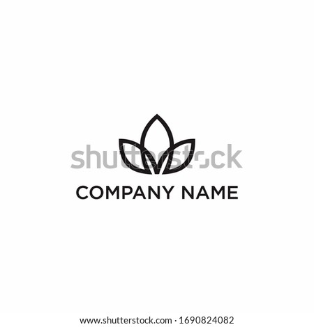 letter M leaf logo design