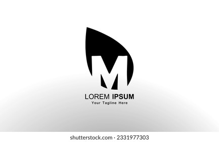 Elementos de la plantilla de diseño del icono del logotipo de la letra M