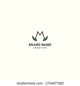 Letter M Leaf logo template design in Vector illustration 