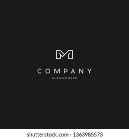 Letter M Line Creative Design Logo