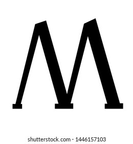 Letter M line logo design. Linear creative minimal monochrome monogram symbol. Universal elegant vector sign design. Premium business logotype. Graphic alphabet symbol for corporate business identity