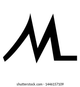 Letter M line logo design. Linear creative minimal monochrome monogram symbol. Universal elegant vector sign design. Premium business logotype. Graphic alphabet symbol for corporate business identity