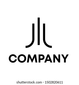 Letter M line logo design. Linear creative minimal monochrome monogram symbol