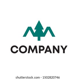 Letter M line logo design. Linear creative minimal monochrome monogram symbol