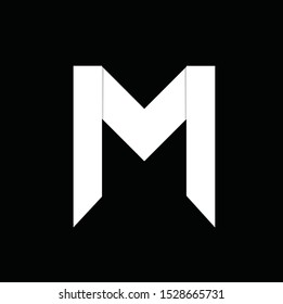 Letter M line logo design. Linear creative minimal monochrome monogram symbol. Universal elegant vector sign design. Premium business logotype. Graphic alphabet symbol for corporate business identity