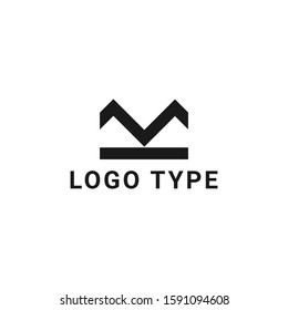 Letter M line logo design. Linear creative minimal monochrome monogram symbol. Universal elegant vector sign design. Premium business logotype. Graphic alphabet symbol for corporate business identity