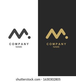 Letter M line logo design. Linear creative symbol. Premium business logotype. Universal elegant vector sign design.  Graphic alphabet symbol for corporate business identity.