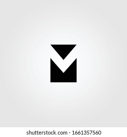 Letter M line logo design. Linear creative minimal monochrome monogram symbol. Universal elegant vector sign design. Premium business logotype. Graphic alphabet symbol for corporate business identity