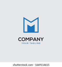 Letter M line logo design. Linear creative minimal monochrome monogram symbol. Universal elegant vector sign design. Premium business logotype. Graphic alphabet symbol for corporate business identity