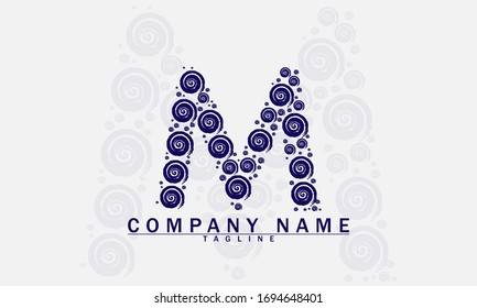 Letter M line logo design. Linear creative minimal monochrome monogram symbol. Universal elegant vector sign design. Premium business logotype. Graphic alphabet symbol for corporate business identity
