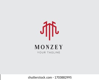Letter M line logo design. Linear creative minimal monochrome monogram symbol. Universal elegant vector sign design. Premium business logotype. Graphic alphabet symbol for corporate business identity	