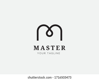 Logo-Design von Letter M. Lineares, kreatives, minimales Monogramm-Symbol. Universelles elegantes Design für Vektorillustrationen. Premium-Business-Logotyp